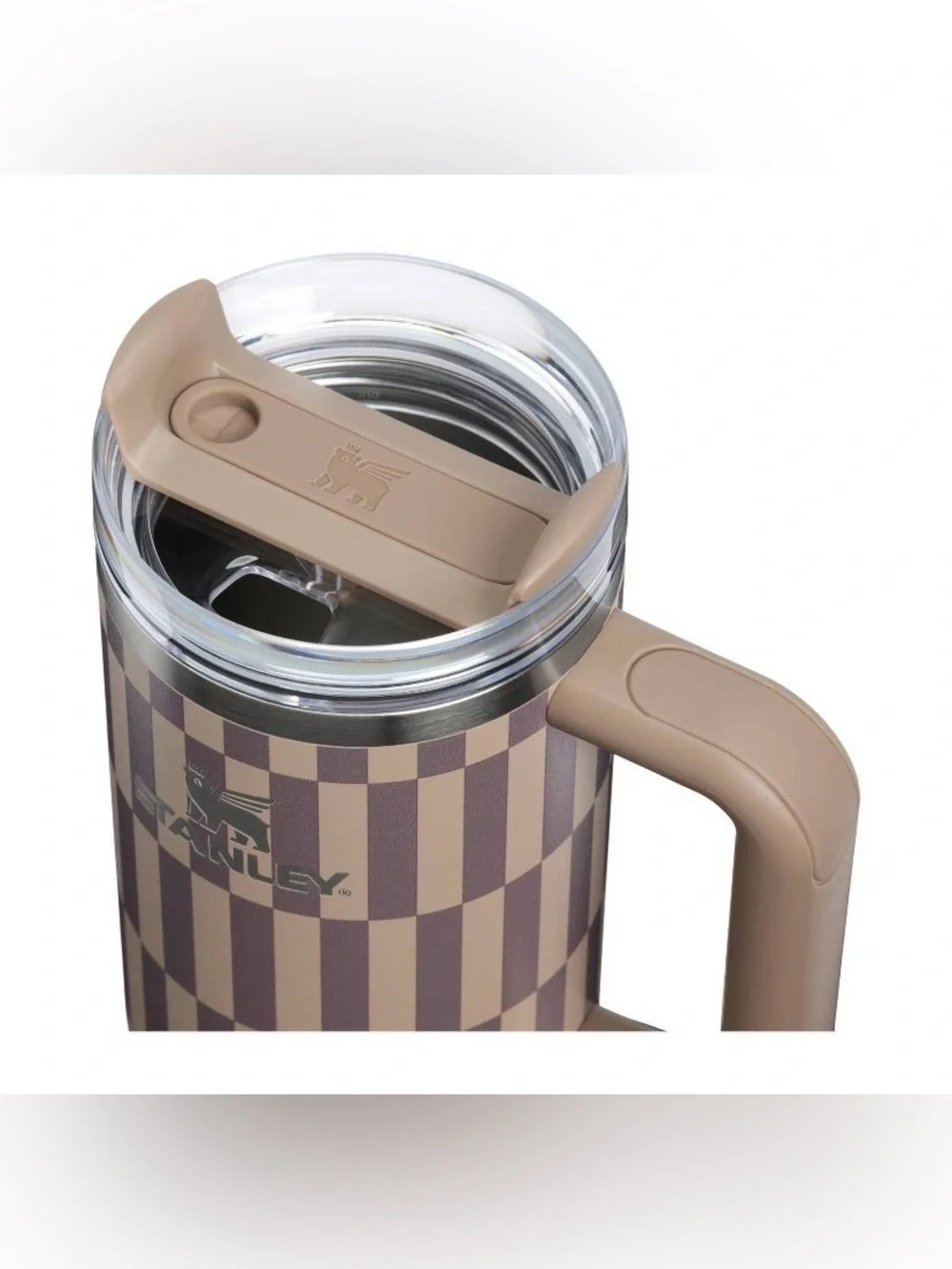 Stanley Brown Smokey Taupe Tile 30 oz Tumbler 30oz Water Bottle - Picture 3 of 4